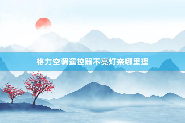 格力空调遥控器不亮灯奈哪里理